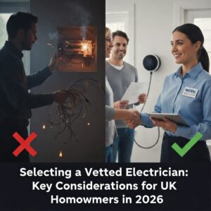 Learn how to choose a vetted UK electrician in 2026. Check qualifications, schemes, quotes and building regulation compliance.