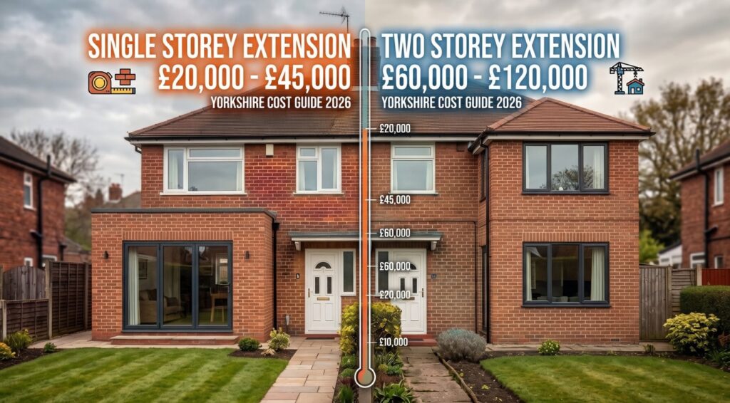 Home Extension Cost Guide Single Storey vs Two Storey in Yorkshire 2026